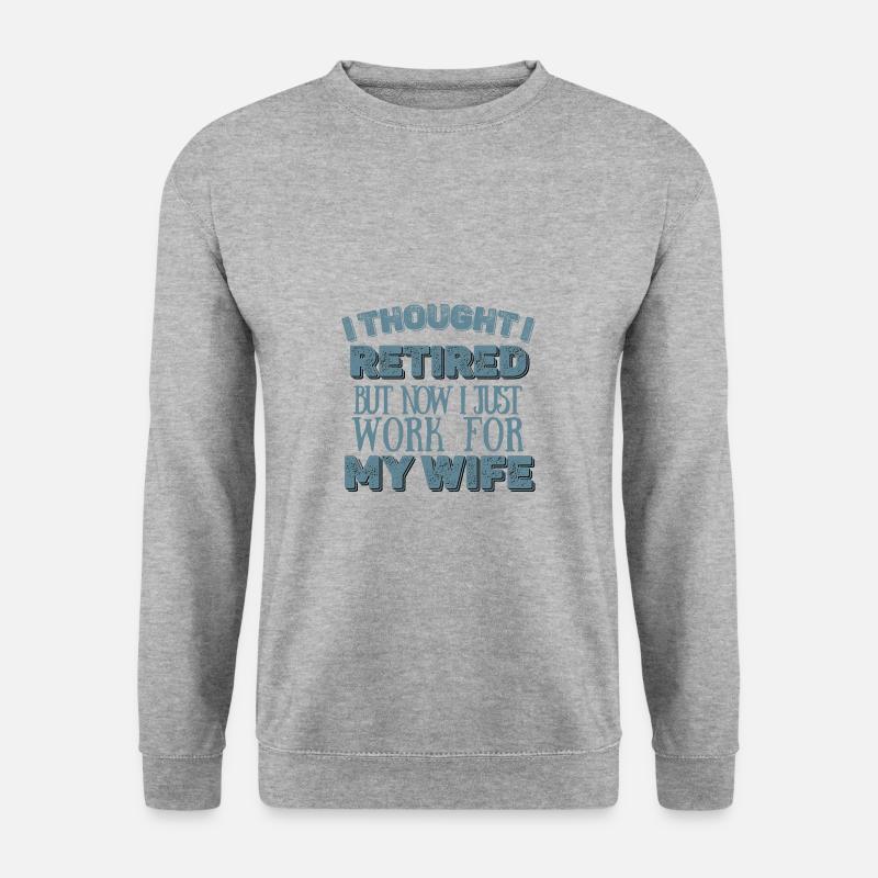Ruhestand - Rente - Unisex Pullover - Weißgrau meliert