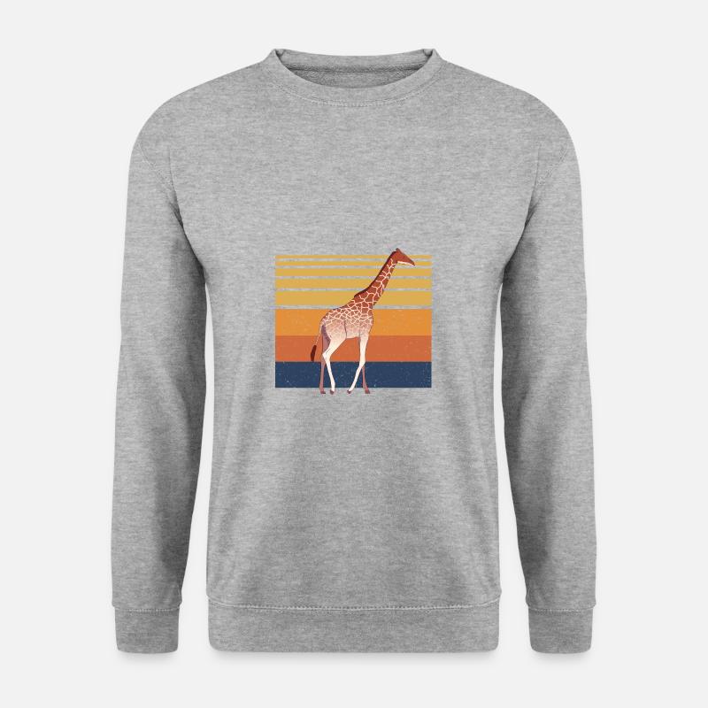 Giraffe - Unisex Pullover - Weißgrau meliert