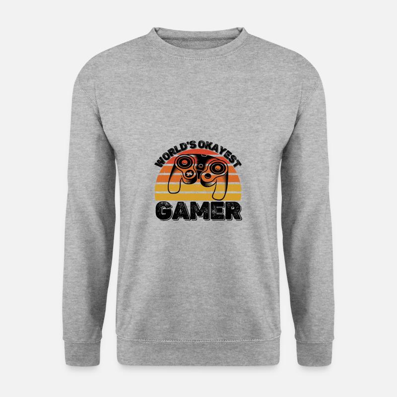 Gaming - Unisex Pullover - Weißgrau meliert