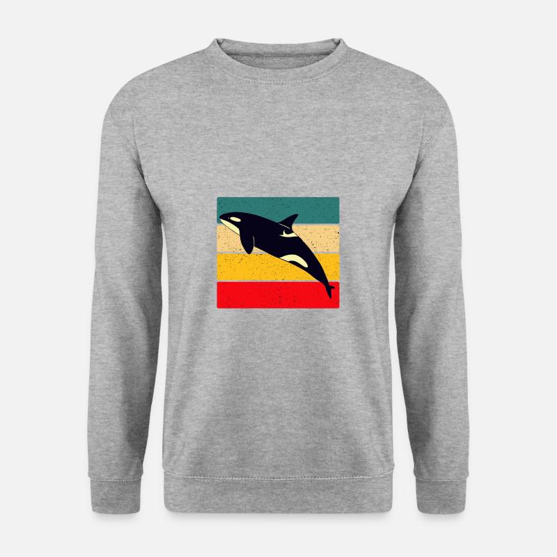 Orca - Unisex Pullover - Weißgrau meliert