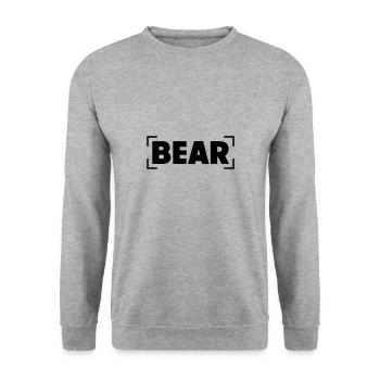 BEAR - Sweat-shirt Unisexe - gris chiné - Devant - Alina (178cm) & Michal (187cm)