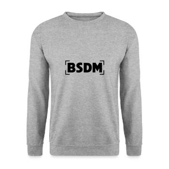 BDSM - Sweat-shirt Unisexe - gris chiné - Devant - Alina (178cm) & Michal (187cm)