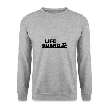 Lifeguard Rettungsschwimmer - Unisex Sweatshirt - salt & pepper - Front - Alina (178cm) & Michal (187cm)