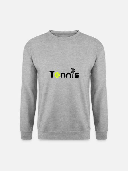 Tennis - Unisex Pullover - Weißgrau meliert