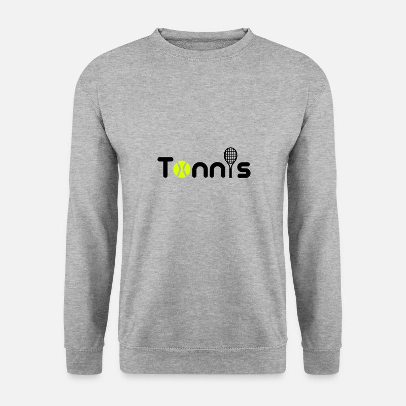 Tennis - Unisex Pullover - Weißgrau meliert