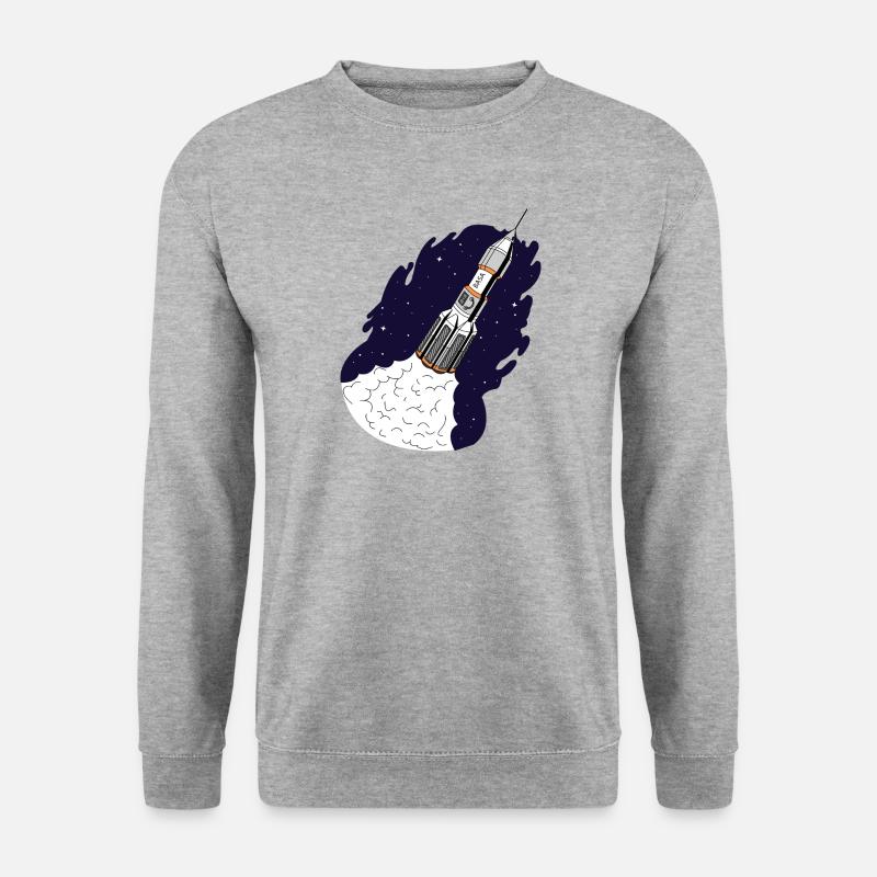 Rocket se lance dans l'espace - Sweat-shirt Unisexe - gris chiné