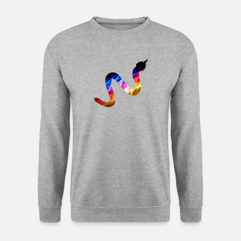 Snake - Schlange - Unisex Pullover - Weißgrau meliert