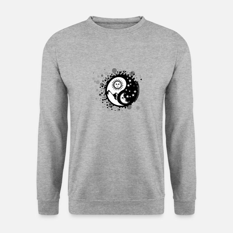 Yin yang - Unisex Pullover - Weißgrau meliert