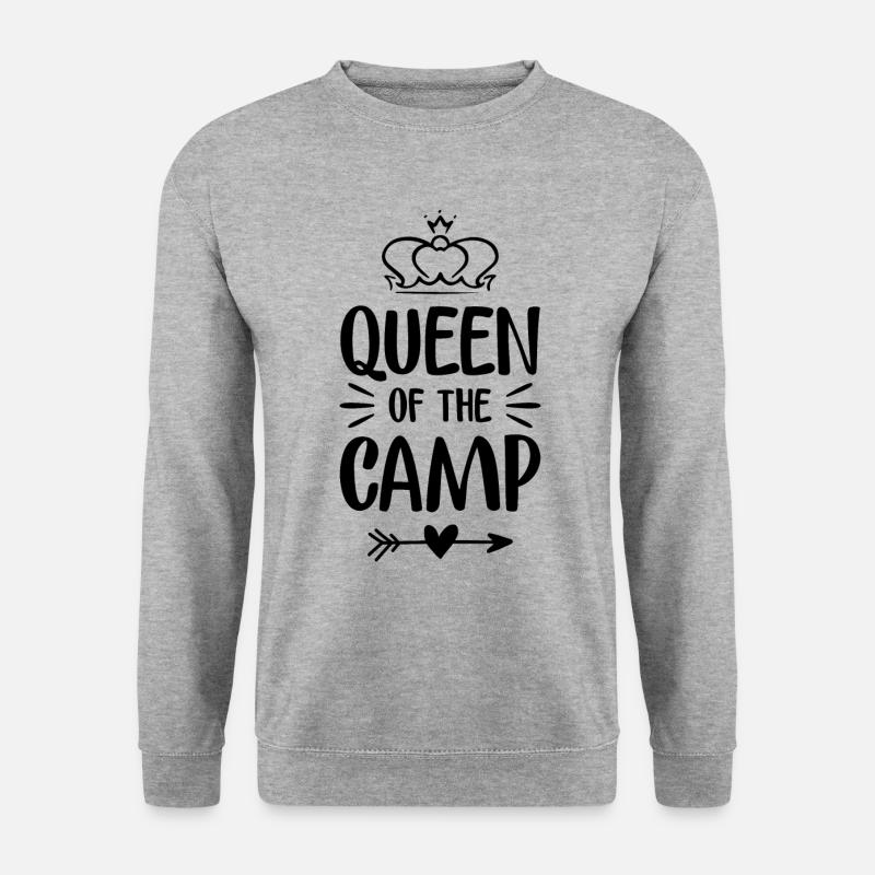 queen camp - Unisex Pullover - Weißgrau meliert