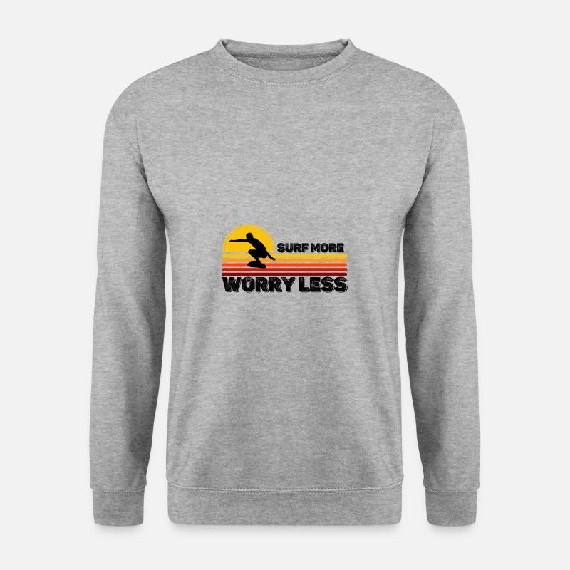 Surfen - Unisex Pullover - Weißgrau meliert