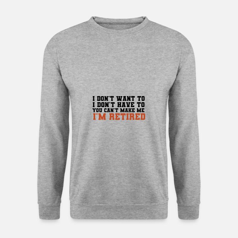 Ruhestand - Rente - Unisex Pullover - Weißgrau meliert