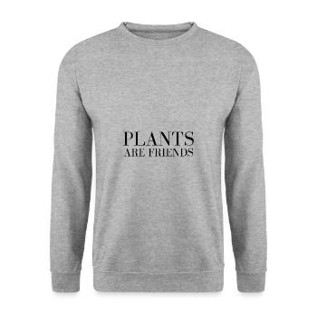 Pflanzen - Unisex Pullover - Weißgrau meliert - Vorne - Alina (178cm) & Michal (187cm)