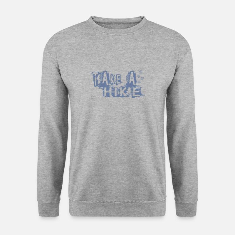 TAKE A HIKE - Unisex Pullover - Weißgrau meliert