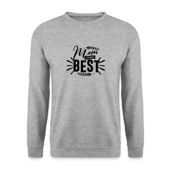 Mom knows Best - Unisex Pullover - Weißgrau meliert - Vorne - Alina (178cm) & Michal (187cm)