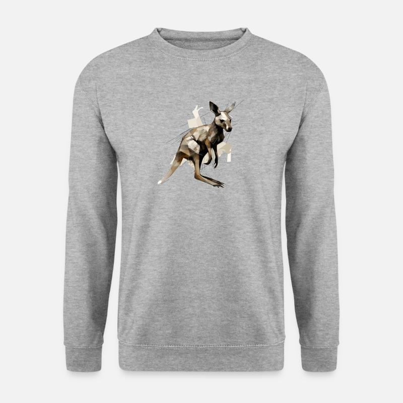 Kangaroo polygonal - Unisex Sweatshirt - salt & pepper