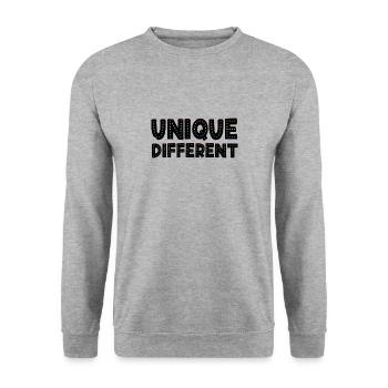 UNIQUE DIFFERENT - Unisex Sweatshirt - salt & pepper - Front - Alina (178cm) & Michal (187cm)