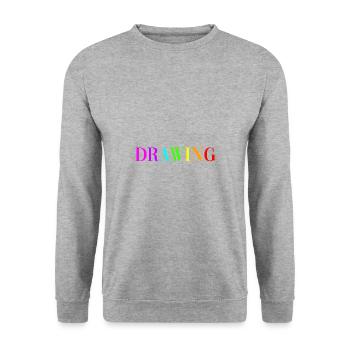 Dessin - Sweat-shirt Unisexe - gris chiné - Devant - Alina (178cm) & Michal (187cm)