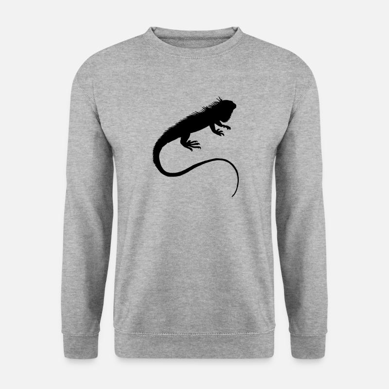 Leguan - Unisex Pullover - Weißgrau meliert