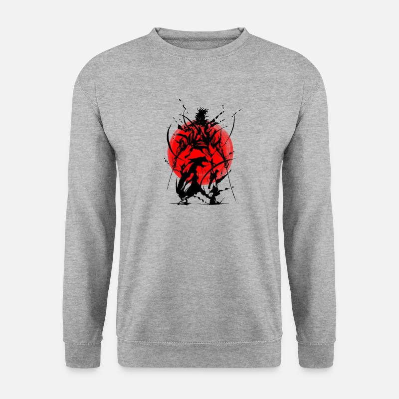 Samurai, Samurai, Japan, Japaner, Krieger, - Unisex Pullover - Weißgrau meliert