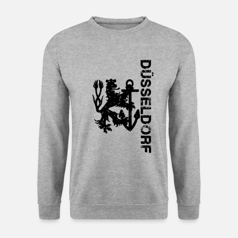 Düsseldorf - Unisex Pullover - Weißgrau meliert