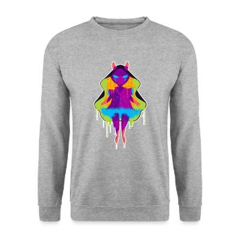 A Beautiful and Funny Doll - Unisex Sweatshirt - salt & pepper - Front - Alina (178cm) & Michal (187cm)