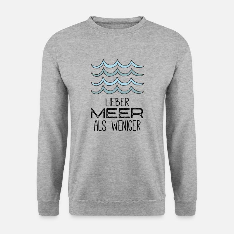 LIEBER MEER - Unisex Pullover - Weißgrau meliert