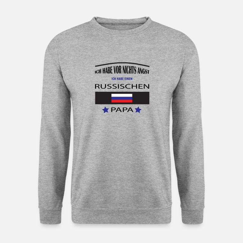 RUSSISCHER PAPA - Unisex Pullover - Weißgrau meliert