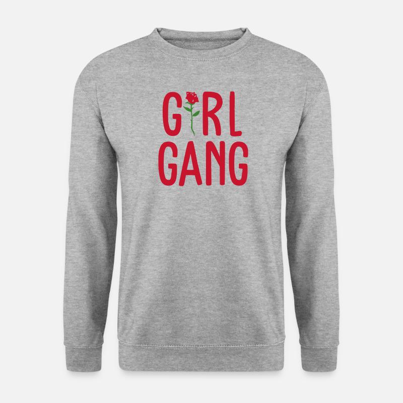 Rose - Unisex Pullover - Weißgrau meliert