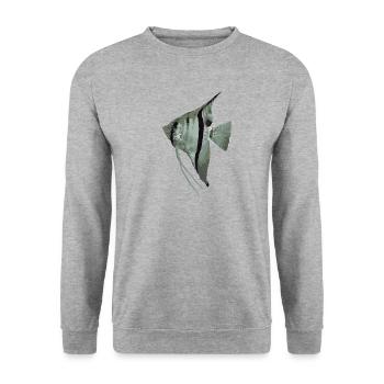 Scalar (sail fin) - Unisex Sweatshirt - salt & pepper - Front - Alina (178cm) & Michal (187cm)
