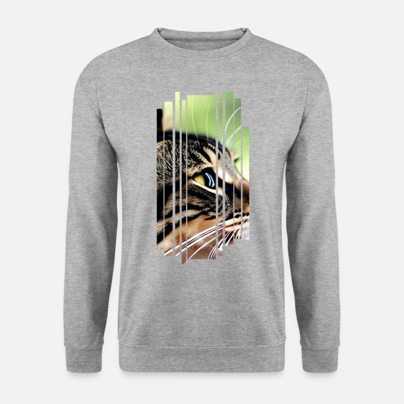 Katze Katzen - Unisex Pullover - Weißgrau meliert