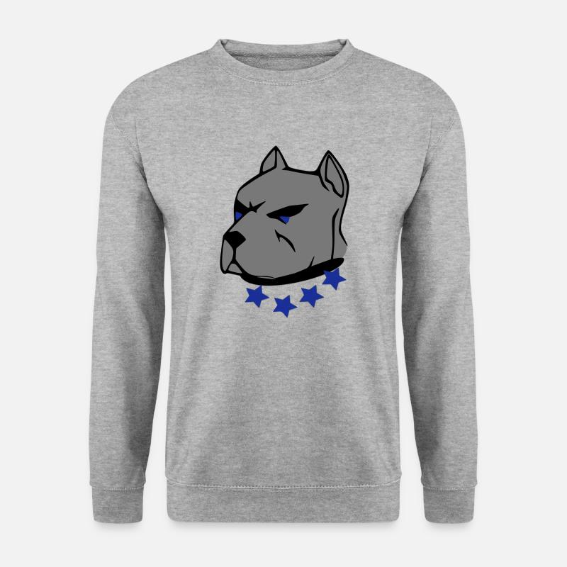 Pitbull - Unisex Pullover - Weißgrau meliert