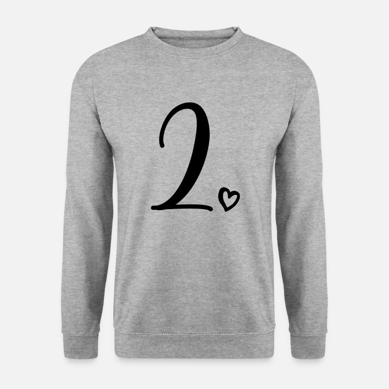 2. Geburtstag Kinder Mädchen 2 Jahre alt Süße Nummer 2 - Unisex Pullover - Weißgrau meliert