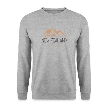 NEW ZEALAND unfamed beauty - Unisex Sweatshirt - salt & pepper - Front - Alina (178cm) & Michal (187cm)