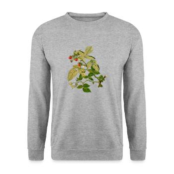 raspberry rasperry fruit veggie vegetable fruits1 - Unisex Sweatshirt - salt & pepper - Front - Alina (178cm) & Michal (187cm)