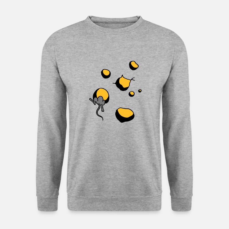 maus - Unisex Pullover - Weißgrau meliert