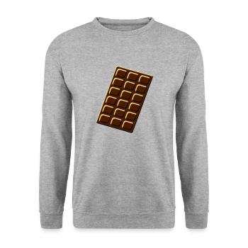 chocolate - Sweat-shirt Unisexe - gris chiné - Devant - Alina (178cm) & Michal (187cm)