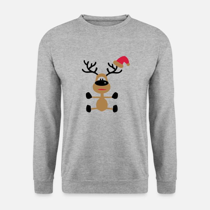 weihnachten - Unisex Pullover - Weißgrau meliert