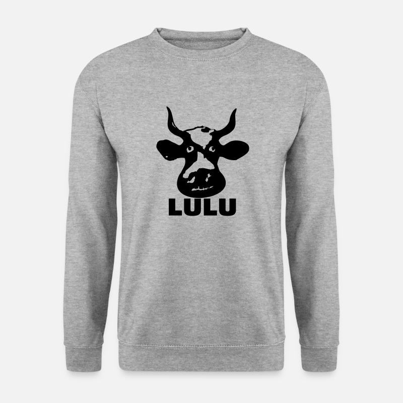 KUH - Unisex Pullover - Weißgrau meliert
