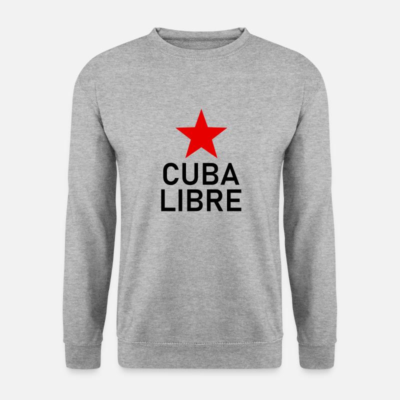 Cuba Libre - Kuba - Fidel Castro - La Revolution - Unisex Pullover - Weißgrau meliert