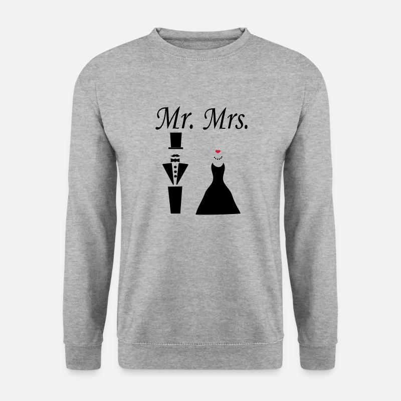 mrmrs_222 - Unisex Pullover - Weißgrau meliert