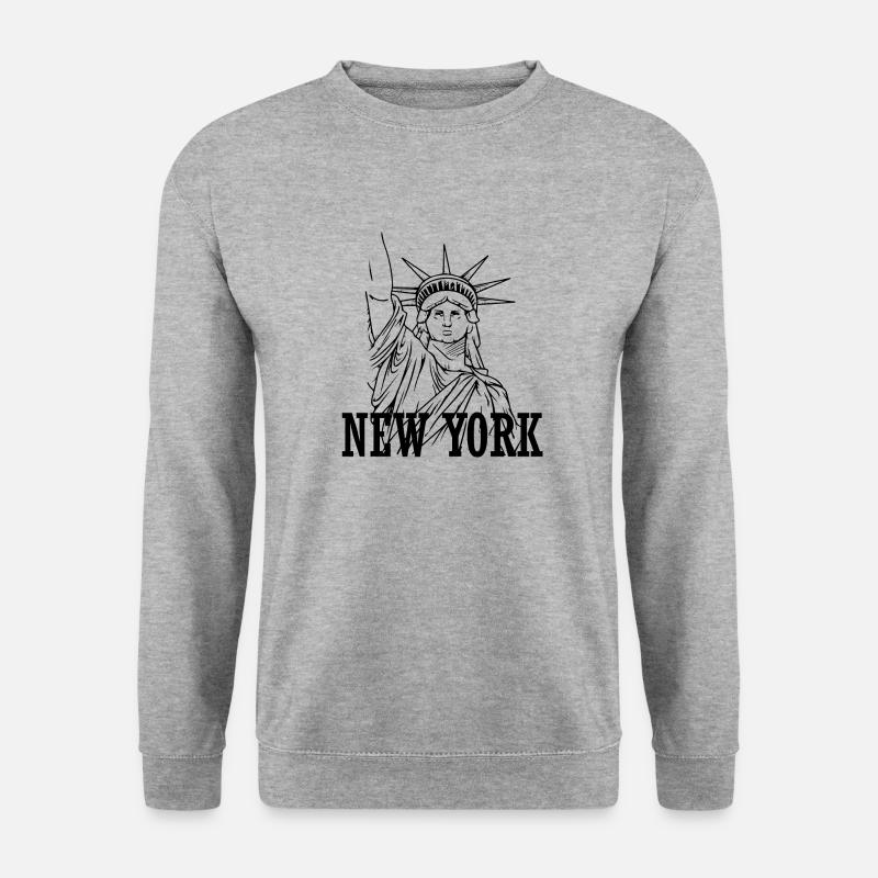 New York - Unisex Pullover - Weißgrau meliert