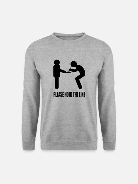 Please hold the line - Unisex Sweatshirt - salt & pepper
