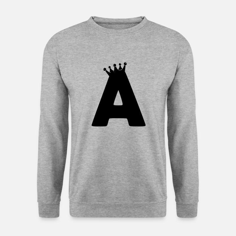Letter A crown - Unisex Sweatshirt - salt & pepper