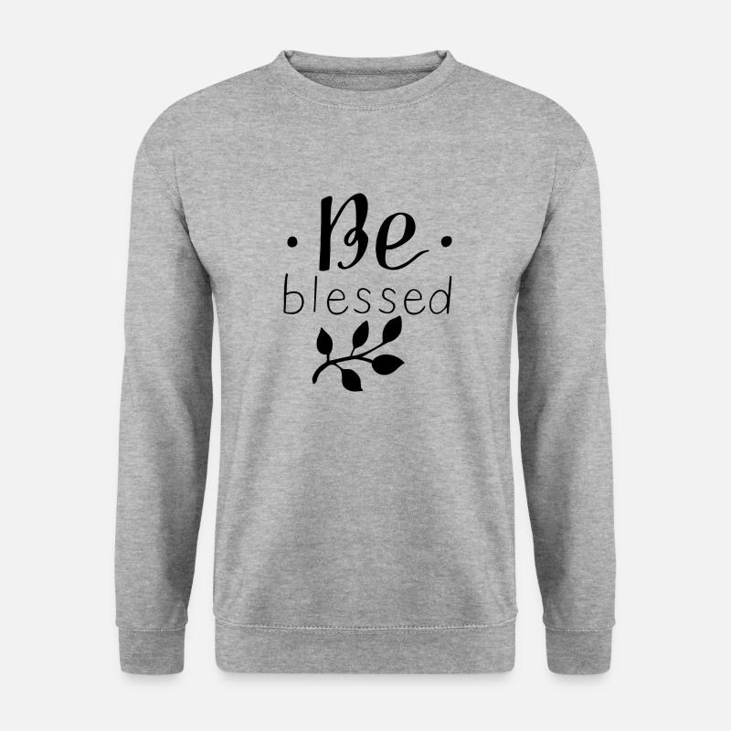 Be Blessed - Unisex Pullover - Weißgrau meliert
