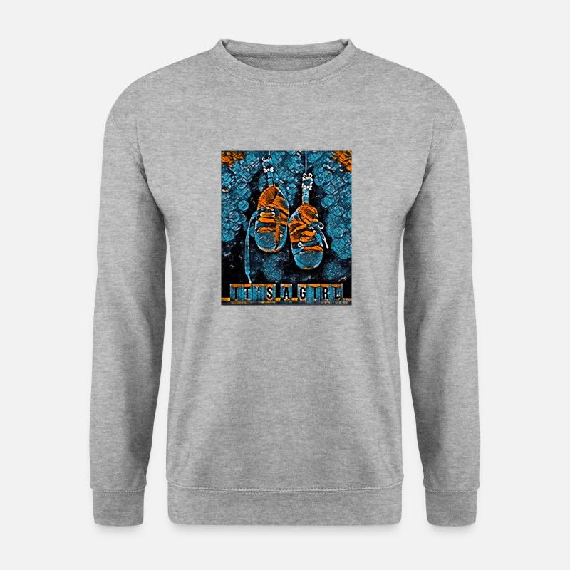 Kinderschuhe - Unisex Pullover - Weißgrau meliert