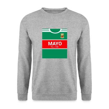 Mayo GAA - Sweat-shirt Unisexe - gris chiné - Devant - Alina (178cm) & Michal (187cm)