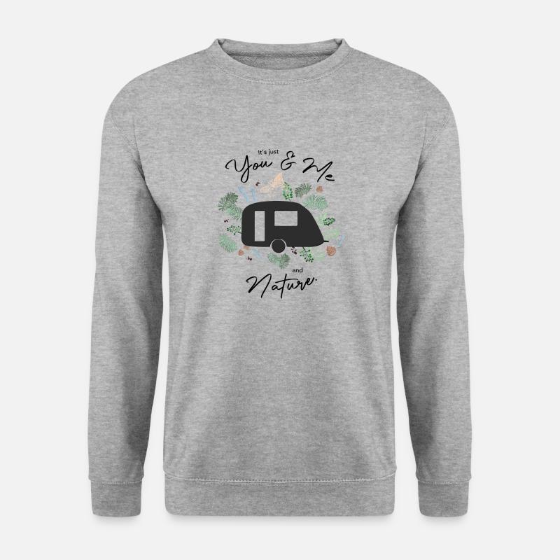 You - Me - Caravan - Unisex Pullover - Weißgrau meliert
