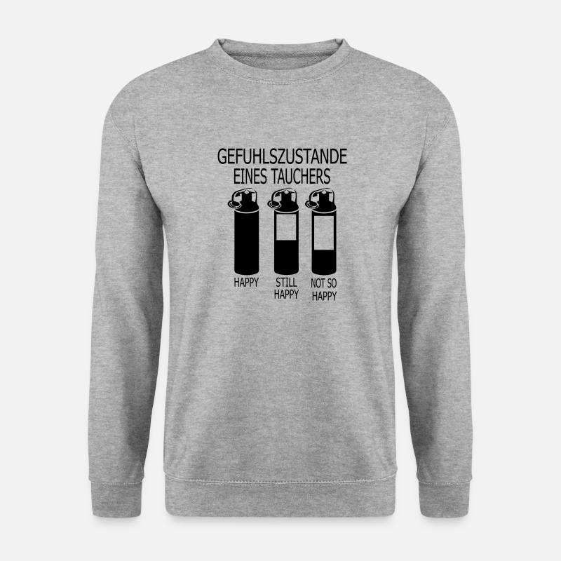 Diving Dive tauchen - Unisex Pullover - Weißgrau meliert