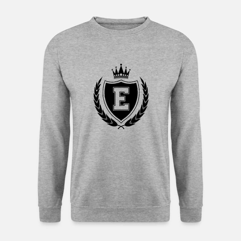 wappen E Krone - Unisex Pullover - Weißgrau meliert