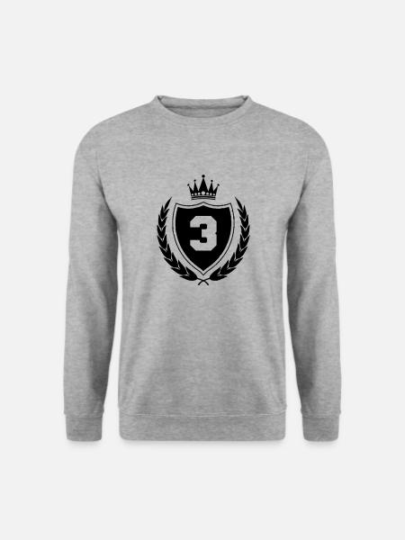 wappen 3 - Unisex Pullover - Weißgrau meliert